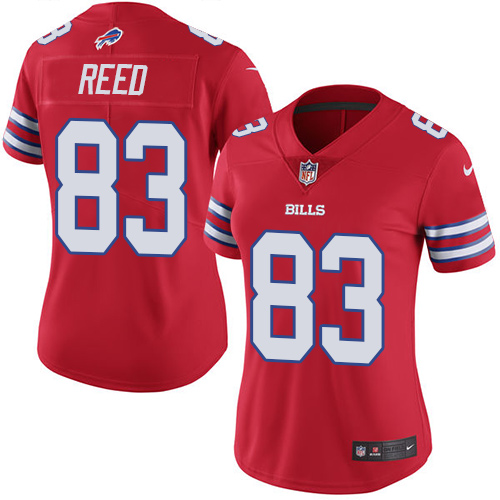 Women's Limited Andre Reed Nike Jersey Red - #83 Rush NFL Buffalo Bills